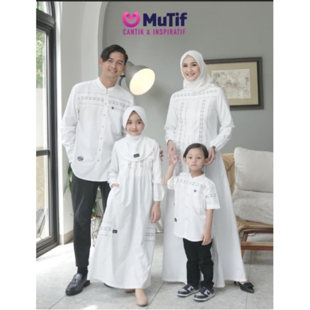 Gamis putih Arbanzania original mutif