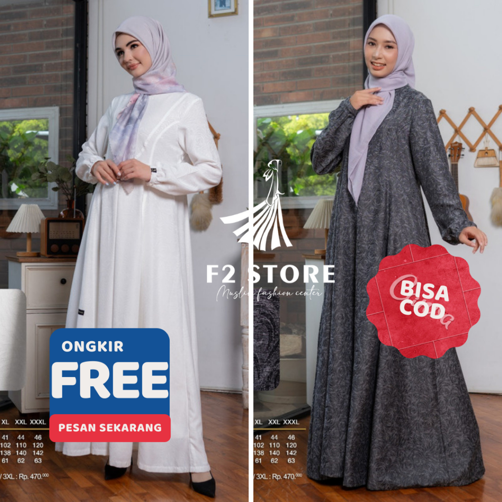 FASHION MUSLIM DRESS MUSLIM GAMIS DAMOZA FATIMA JQEA 1527