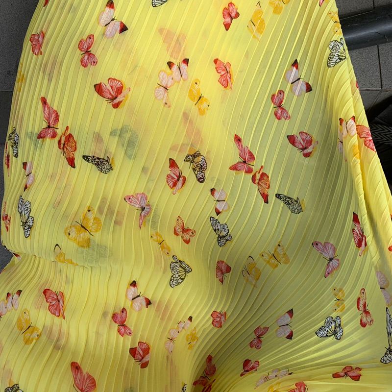 kain plisket ceruty - sifon pleat - plisket - kain ceruty - kain motif