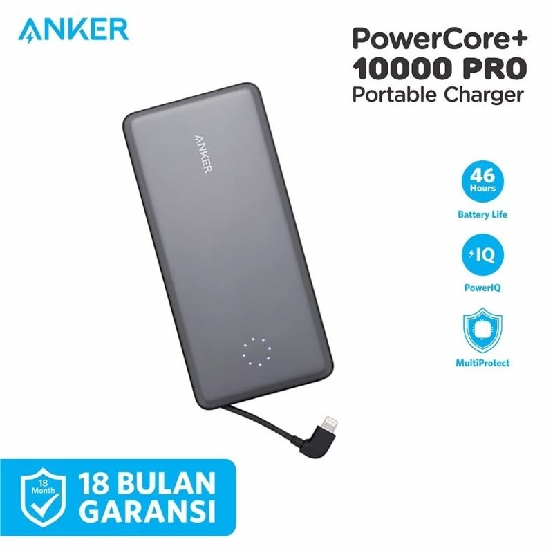 Anker Powercore+ 10000mAh Pro with Lightning Cable Original Anker A1233