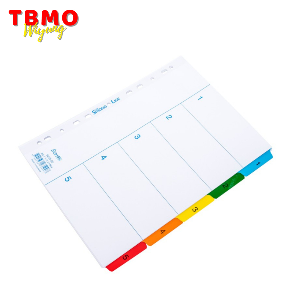 

TBMO Bantex Strongline Indexes A4 5 Pages (1-5 index) 6235 00