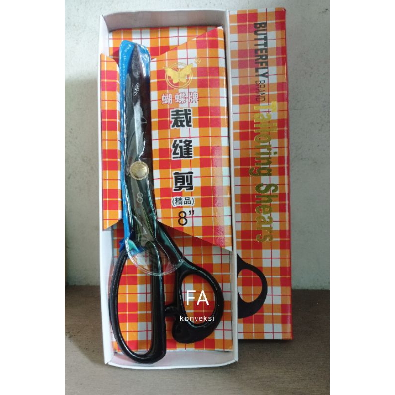 

gunting kain merk BUTTERFLY 8" /9" /10" per pcs