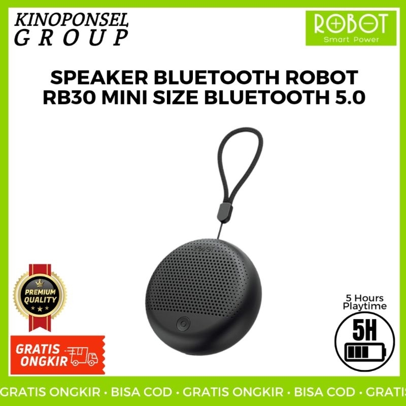 Speaker Bluetooth Robot RB30 Bluetooth 5.1 True Wireless Stereo Sound | Wireless Speaker Aktif ORIGI