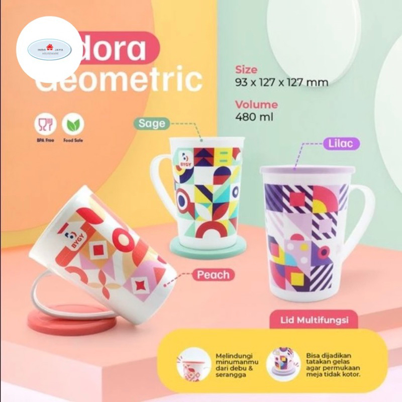 gelas tutup pescara / mug tutup / cangkir biggy / gelas unik / souvenir ulang tahun