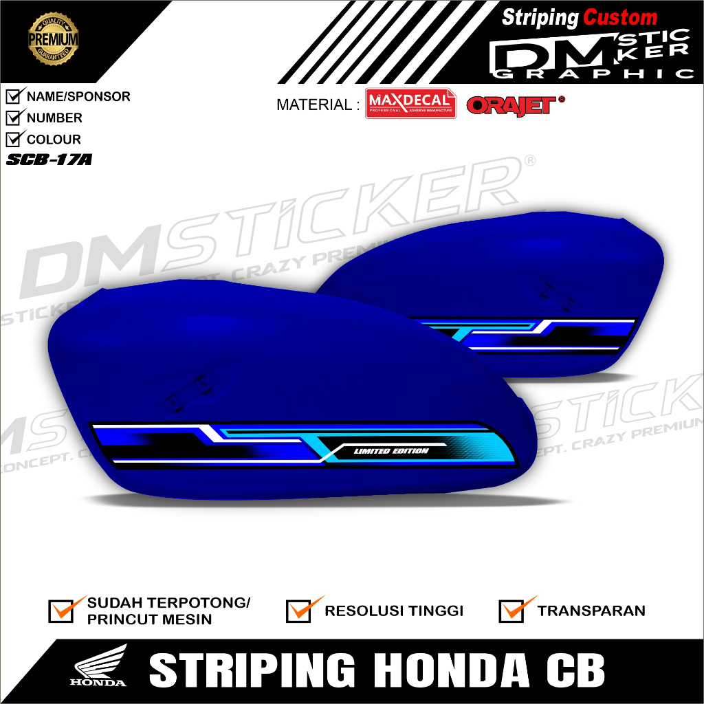 STRIPING CB GLATIK STICKER CB GLATIK MURAH KODE - SCB 17