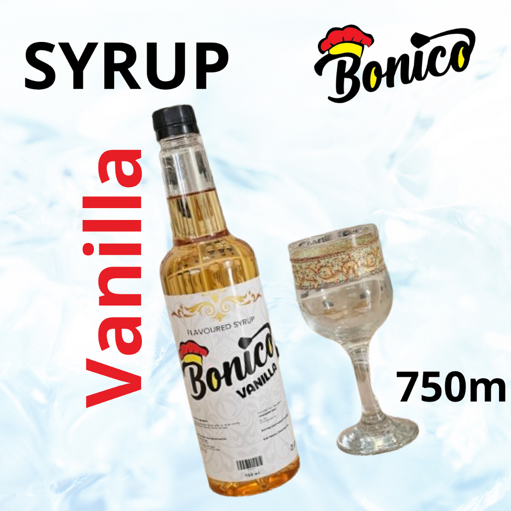 

VANILLA BONICO Premium Flavored Drink Syrups 750ml Vanila liquid sirup minuman cafe resto