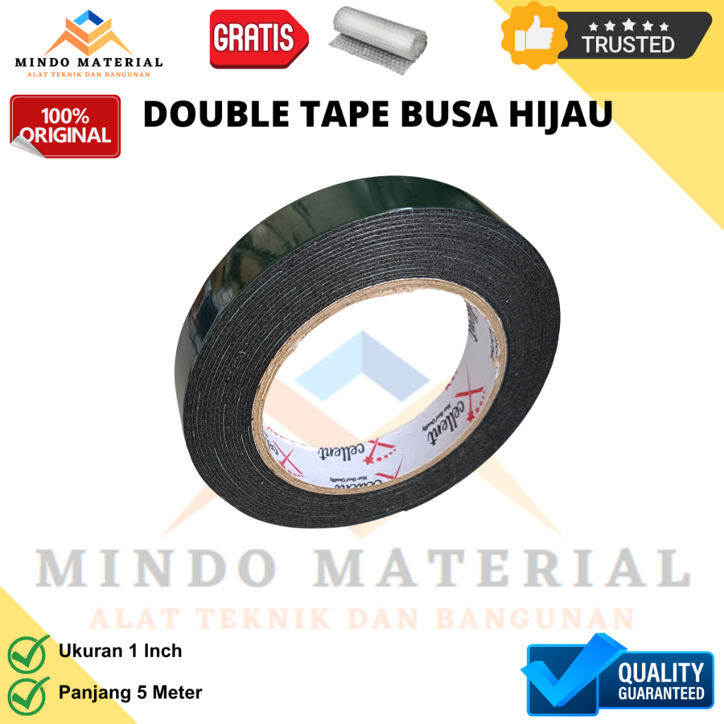 

Double Tape Busa Hijau 1 Inch 5 Meter