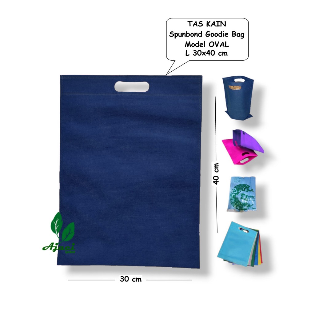 

Goodie bag Oval 30x40 Tas Kain Spunbond Kantong Belanja Bingkisan Hampers Souvenir Ultah Pernikahan