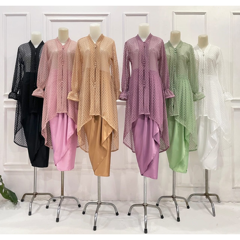 Eva Kebaya Brukat Set / Kebaya Muslim brokat Murah/ One Set Brukat / Baju kurung malaysia