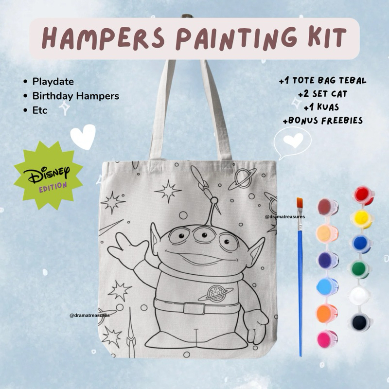 DISNEY TOY STORY HAMPERS TOTE BAG PAINTING KIT - Green Alien
