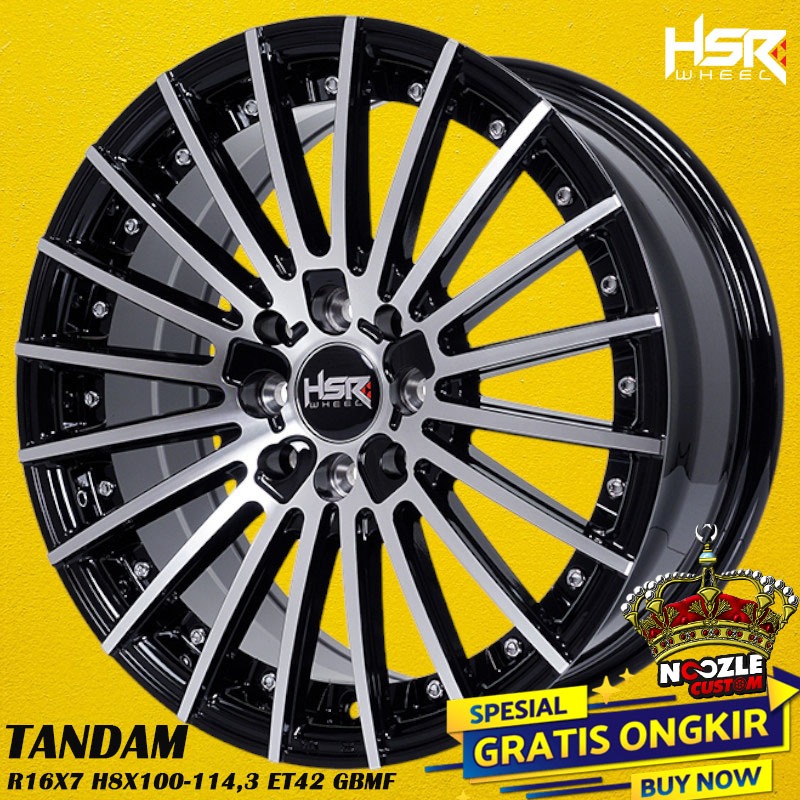 Velg Mobil Avanza Jazz Ring 16 Lubang 4 Pelek Racing HSR Terbaru Ring 16