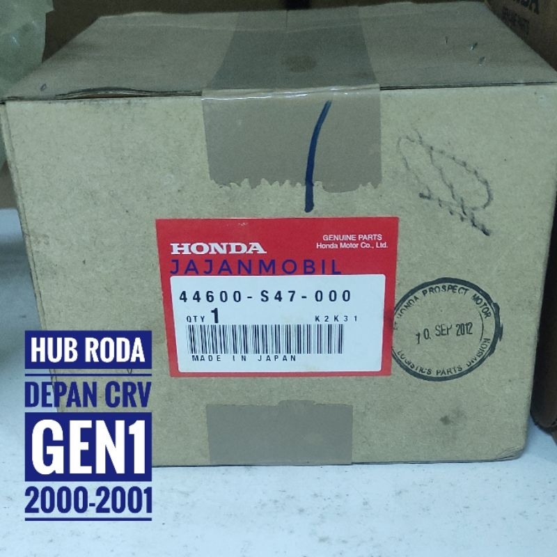 HUB RODA DEPAN CRV GEN1 1999-2001 OEM NAP RODA DEPAN CRV GEN1 OEM 44600-S47-000 HUB RODA CRV GEN1 S1