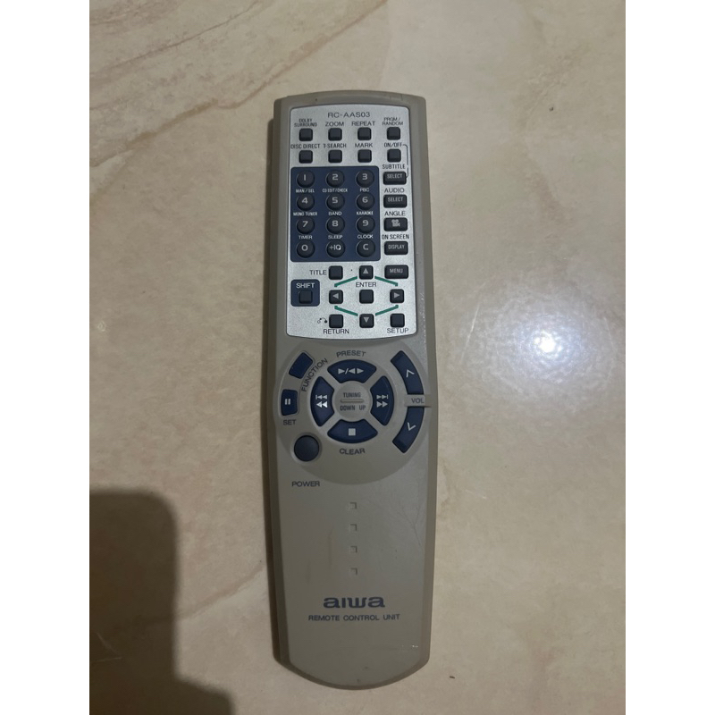 REMOTE REMOT DVD COMPO AIWA RC-AAS03 ORIGINAL ASLI