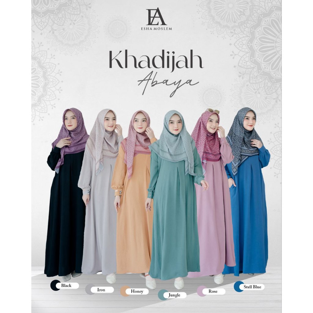 [READY] Gamis Khadijah Abaya Original by Esha Moslem GAMIS ABAYA CRINKLE