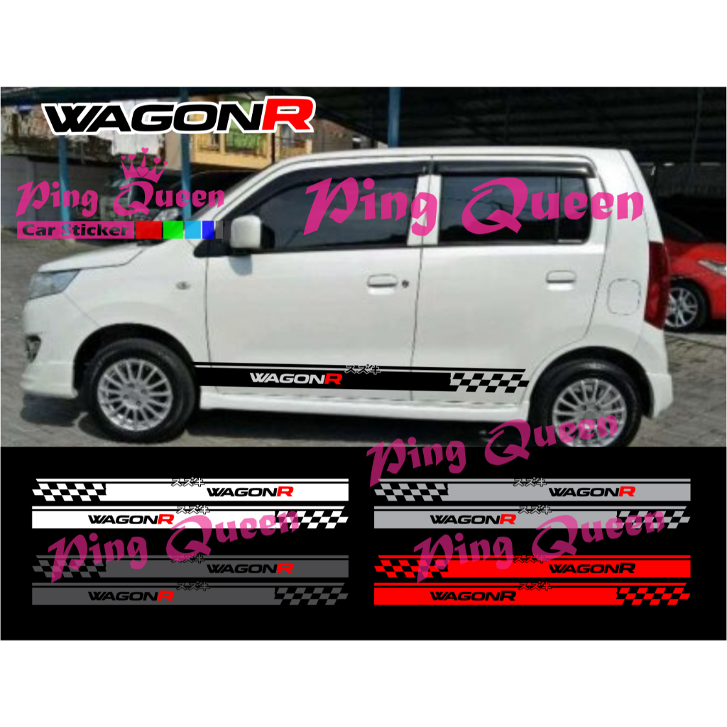 Cutting sticker stiker mobil suzuki wagon r sticker list body mobil suzuki wagon r