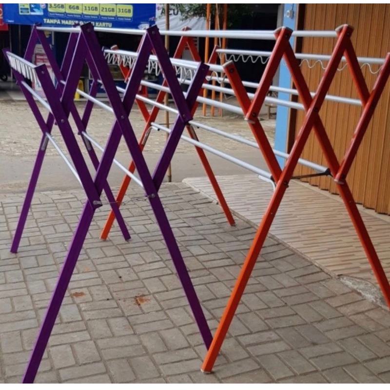 Jemuran BAJU PAKAIAN alumunium jumbo batik, jemuran anti karat, jemuran allumunium, jemuran murah, j