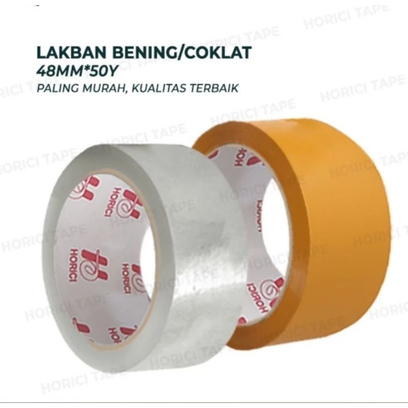 

MEREK HORICI MURAH SUPER CLEAR 48mm x 50Y LAKBAN BENING DAN COKLAT