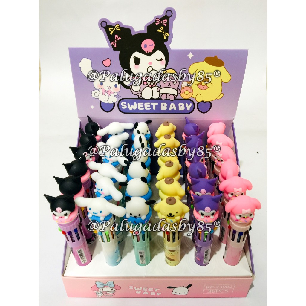 

(1 Biji) Bolpen 10 Warna Sanrio KP-23001 / Ball Point 10 Warna Sanrio / Ball Pen Kepala 10 Warna GXIMP / Bolpen Sanrio KP 23001 / Bolpoin KP23001
