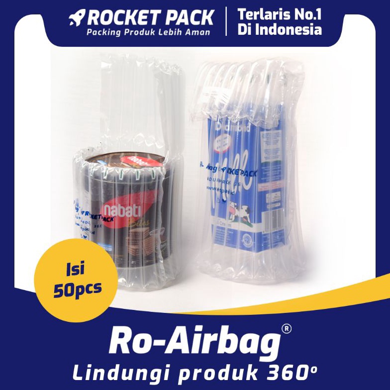 

Jaman Now Inflatable Air Bubble Cushion Wrap RoAirbag 1 Pack 5Pcs Rocket Pack REGULER HNG