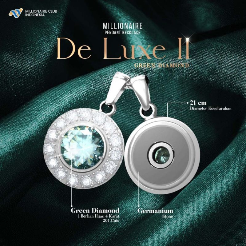 Kalung Millionaire Pendant De Luxe II Green Diamond  Spot keindahan dan kemewahan di kalung itu