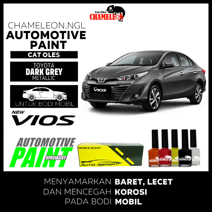 Cat Oles Toyota New Vios Dark Grey Metallic Automotive Paint CHAMELEON NGL