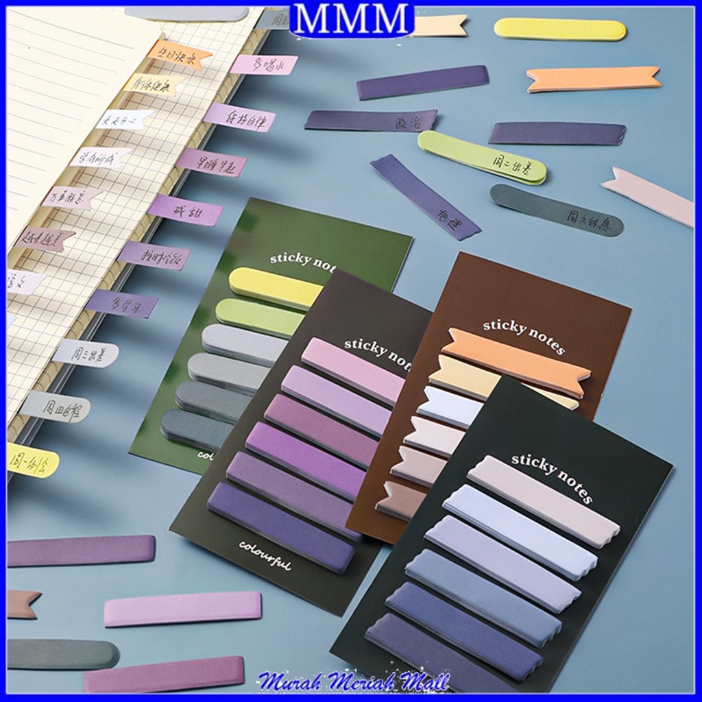 

MMM Sticky Note 6in1 Gradiasi Tempelan Kertas Catatan 120Lembar Kertas Notes Morandi Warna Gradasi Label Indeks Kertas Deco Colourful Diy Jurnal Planner Mini Memo Bookmark Notepad Alat Tulis Kantor Sekolah
