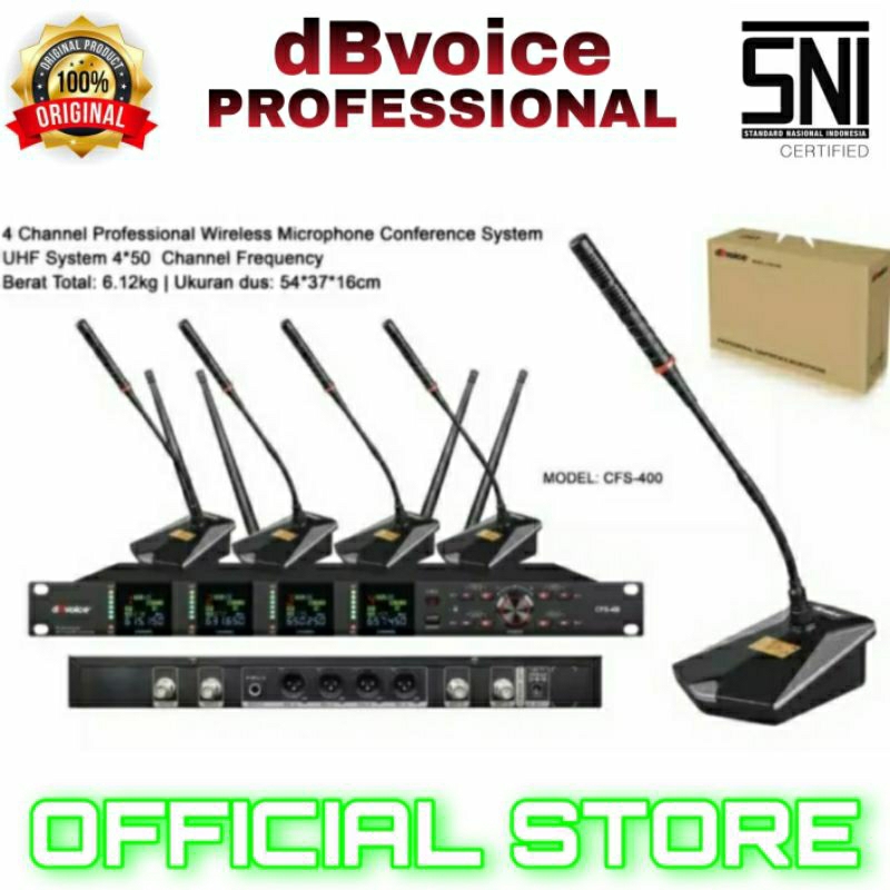mic meja wireless db voice cfs 400 microphone conference mic rapat 4 mic meja rapat
