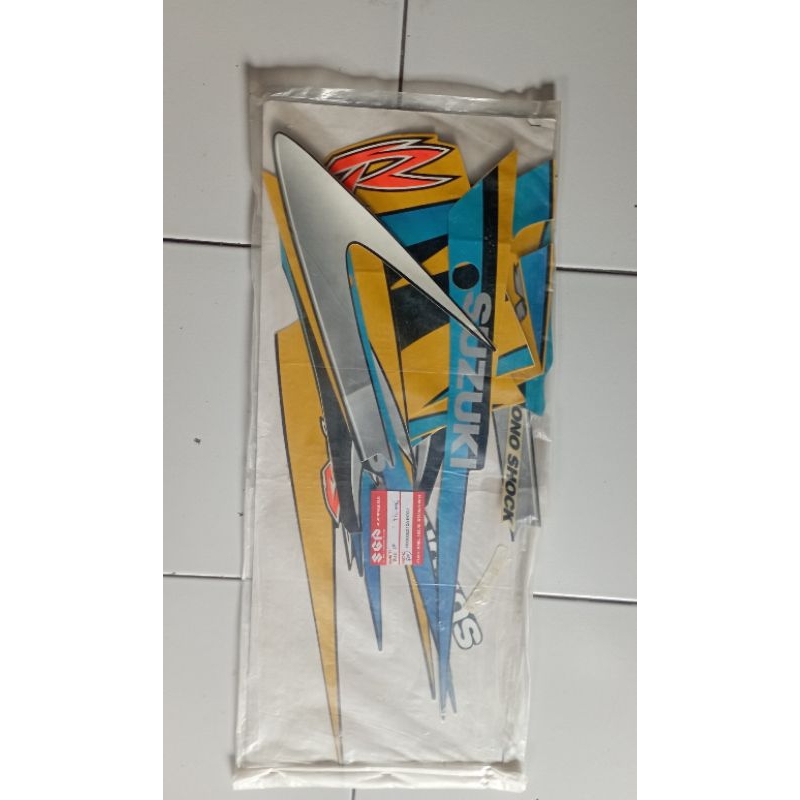 Striping Satria Hiu kuning Hitam Original Suzuki Genuine Part full set