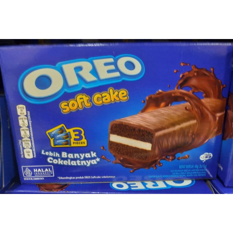 

Oreo Soft Cake Bolu / Kue Coklat Lapis Vanilla Multi pack Isi 3 @16gram