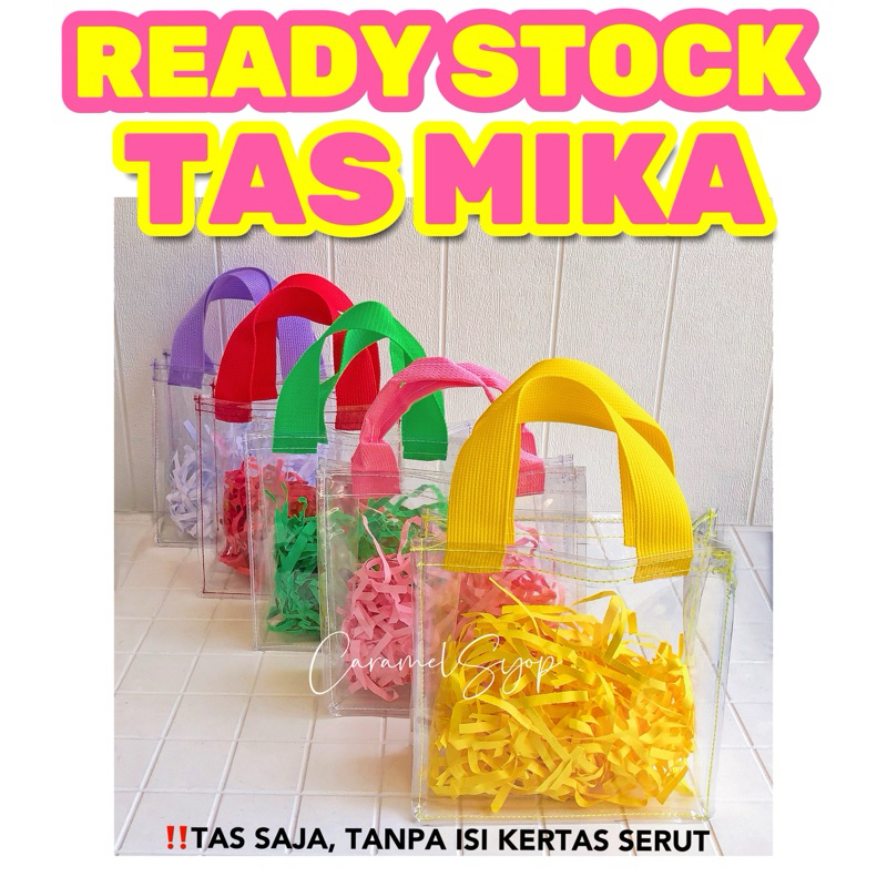 READY STOCK Tas Mika Souvenir Tebal PVC Bag Hampers