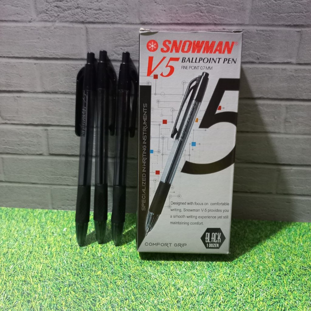 Bolpoin/pulpen Snowman V5 (1 lusin)