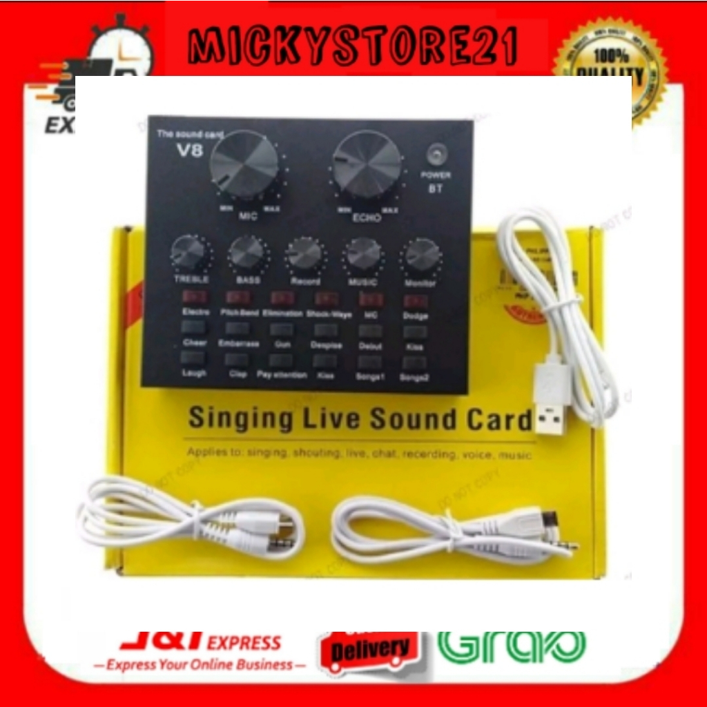 Soundcard v8 Mixer External Soundcard V8 Audio Microphone Singing Live