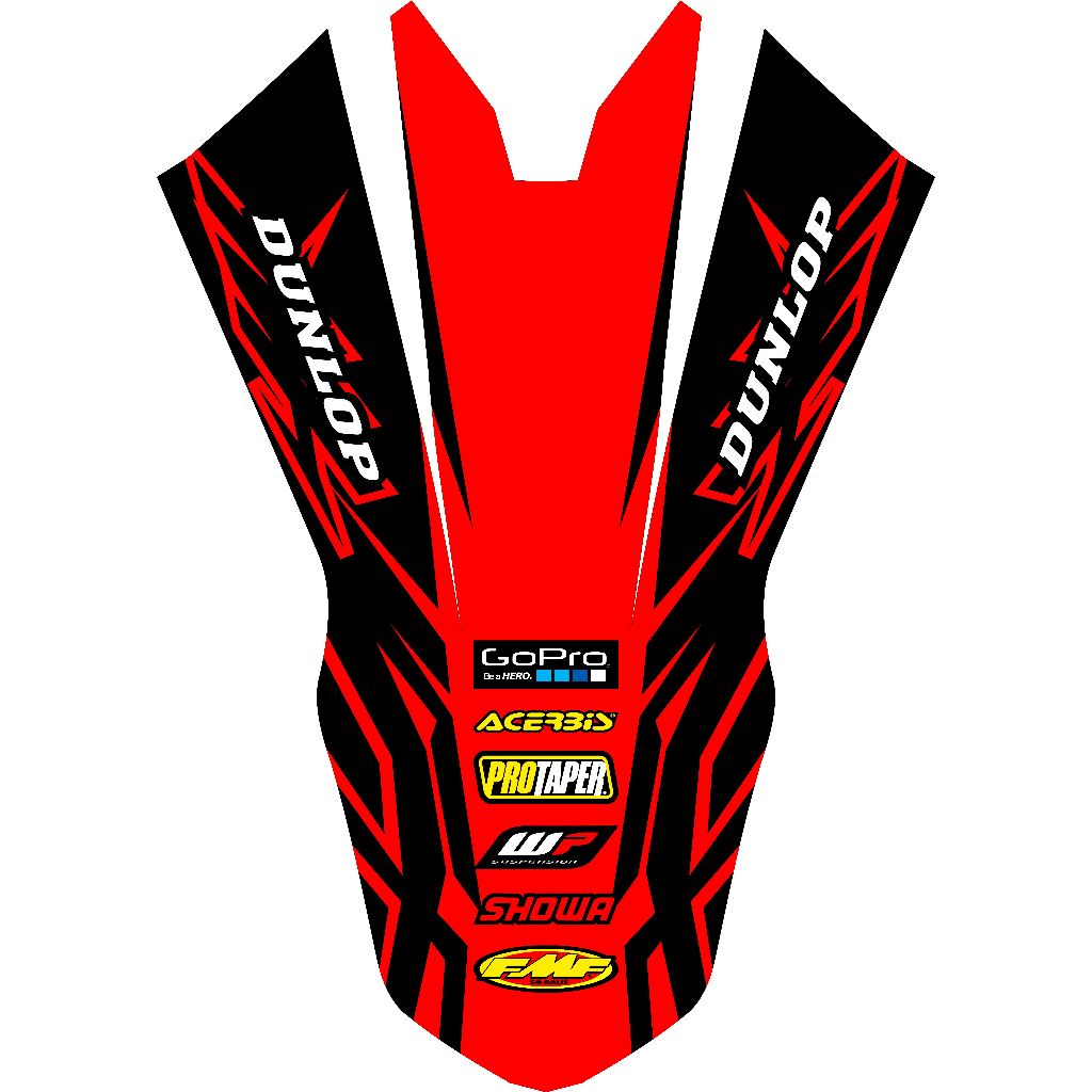 Decal sticker stiker spakbor depan Crf 150L Desain Variasi