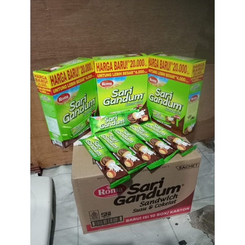 

Roma Sari Gandum 1 Box isi 12 Sachet