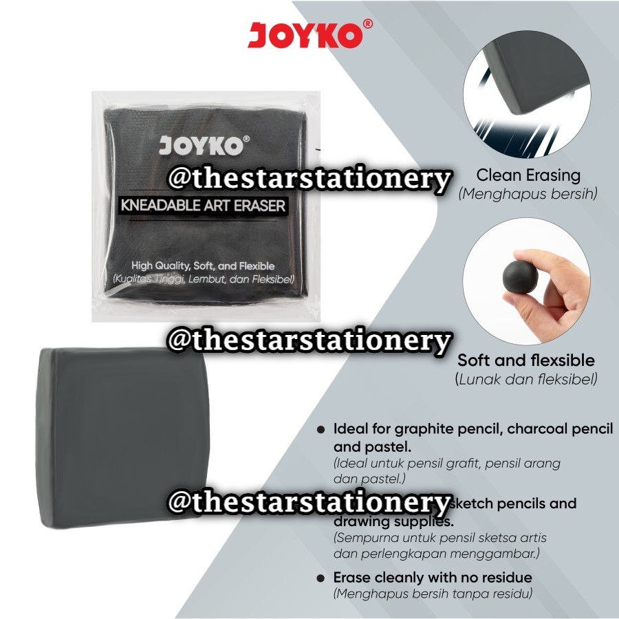 

(1 Biji) GROSIR Penghapus Joyko KER-138 Kneadable Art Eraser Penghapus Fleksibel Joyko (1 Biji)