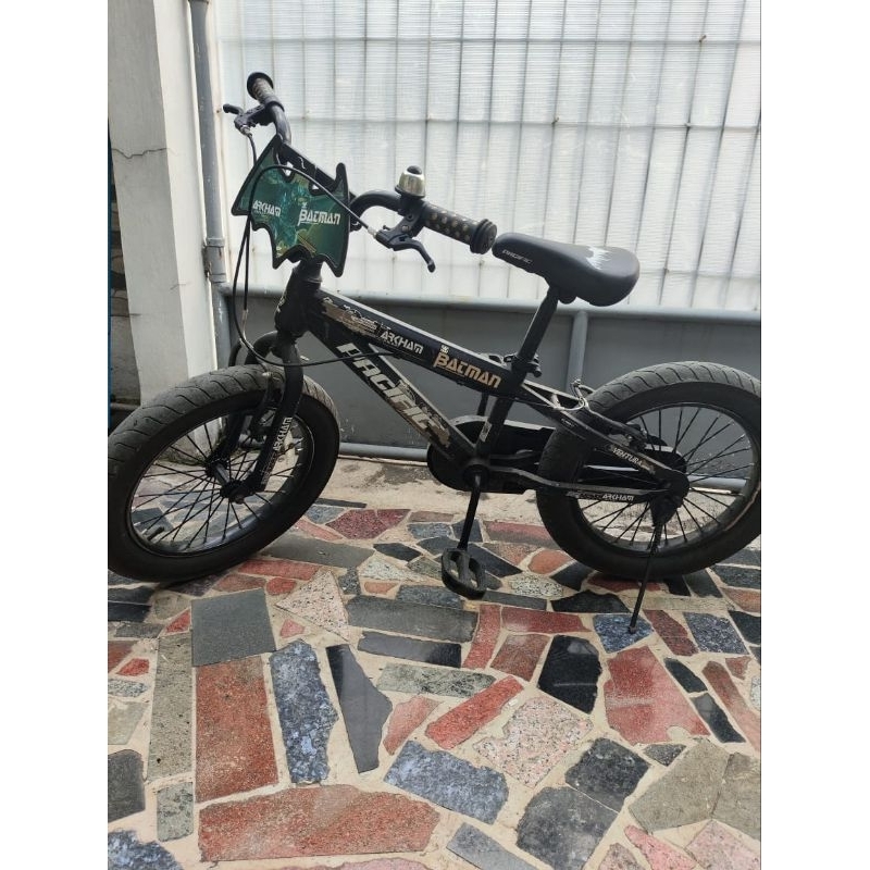 Preloved Sepeda Bekas / Second Sepeda Anak BMX Pacific 18 inch Batman Ban Besar