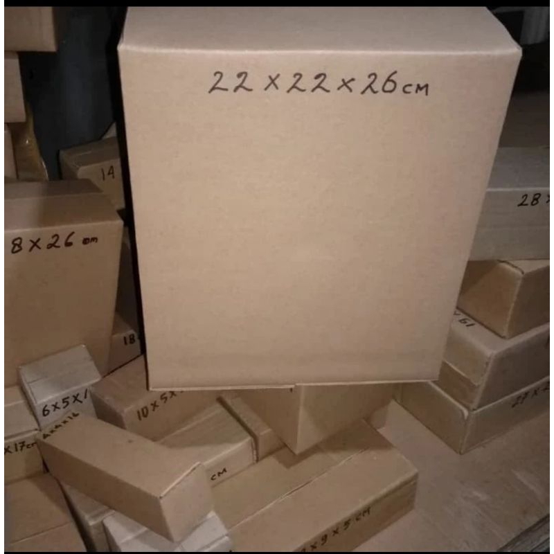 

Kardus packing box ukuran 22×22×26Cm