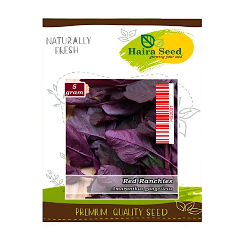 Benih Bibit Bayam Merah Red Ranchies Haira Seed - BAYAM RED RANCHIES