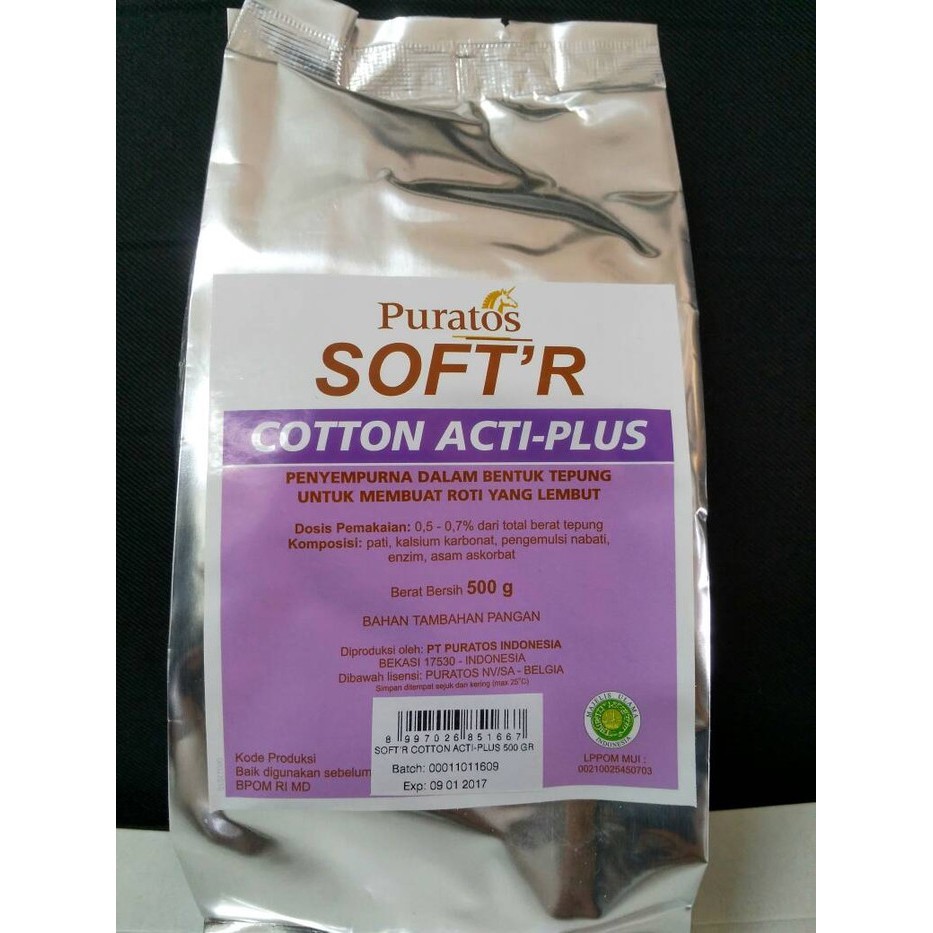 

Puratos Soft'R Cotton Pengembang Roti Improver Pelembut Roti 500gr