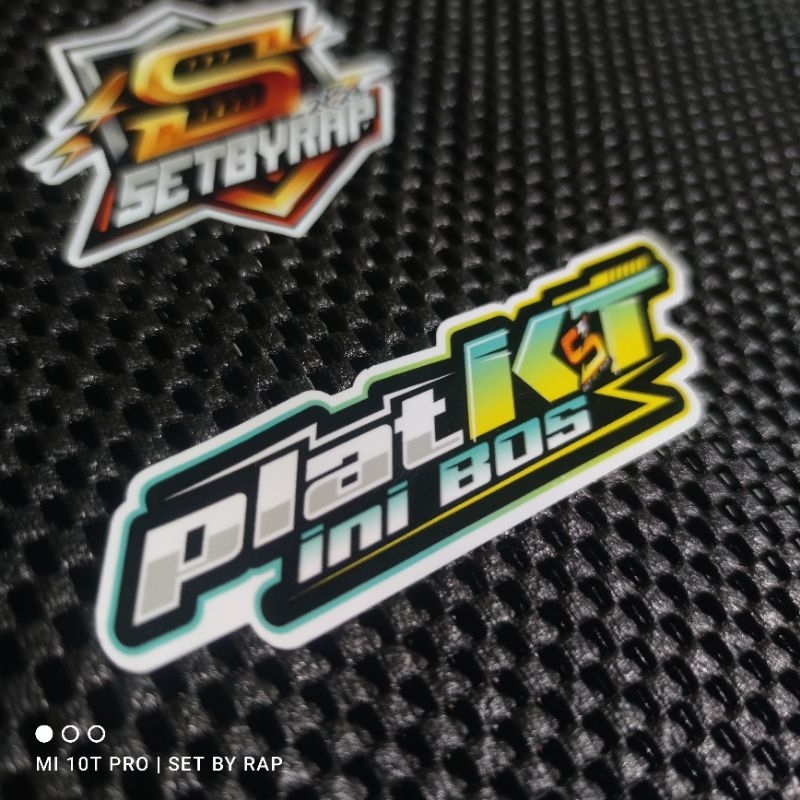 stiker plat kt ini boss motor
