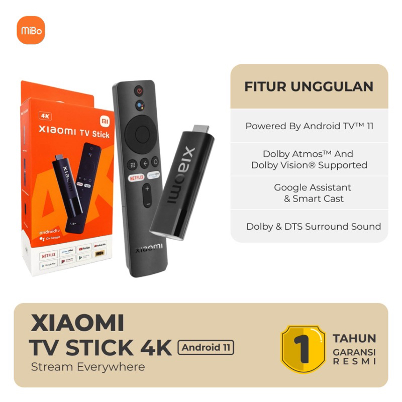 Xiaomi tv stick 4k preloved/second/bekas