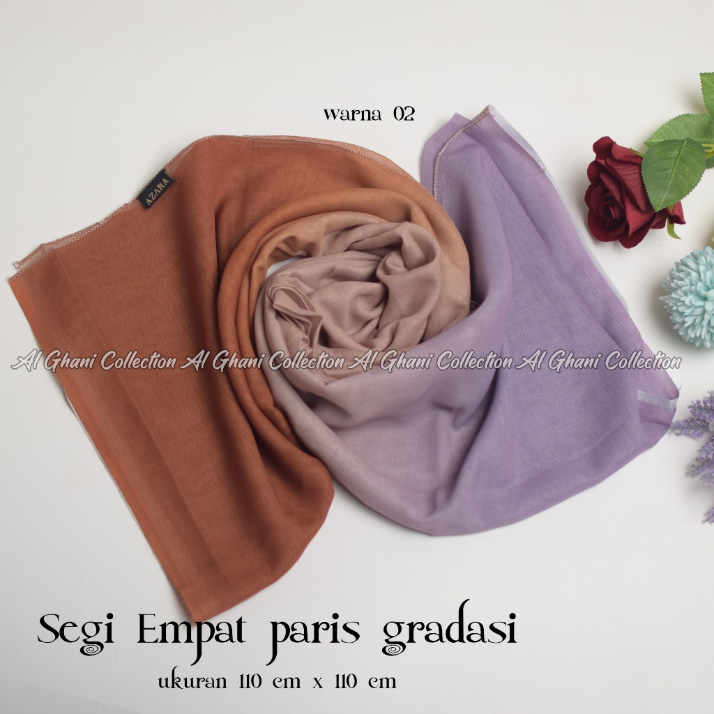HIJAB SEGI EMPAT PARIS GRADASI SEGI EMPAT PARIS PELANGI