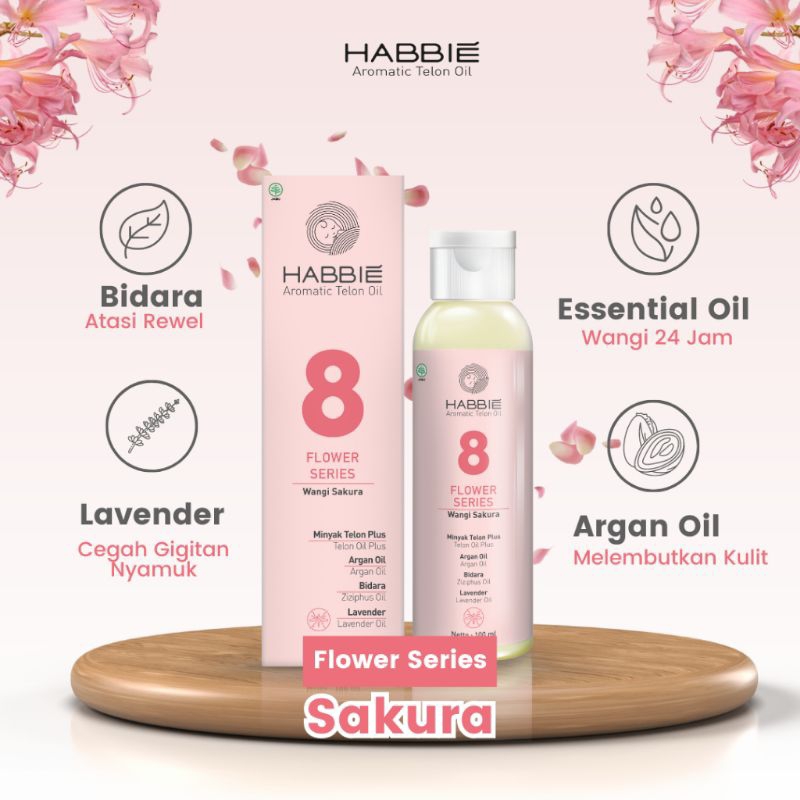 HABBIE Minyak Telon Sultan Aroma Bunga SAKURA Flower Series BEST SELLER