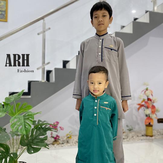 Setelan Koko Anak Laki Laki Lengan Panjang Terbaru 2024 Baju Lebaran Arh Fashion