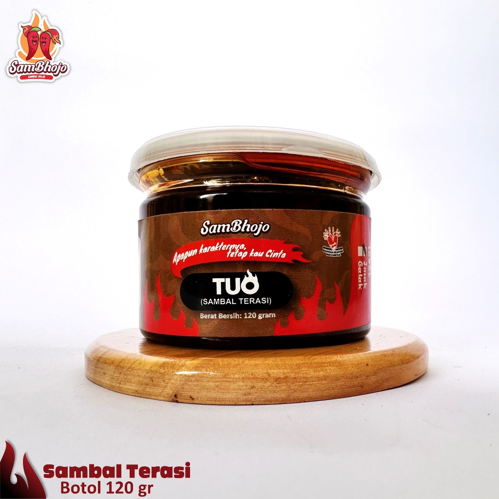 

SamBhojo - Sambal Terasi (Bojo Tuo) Kemasan Botol 120gr. Beli 5 Gratis 1