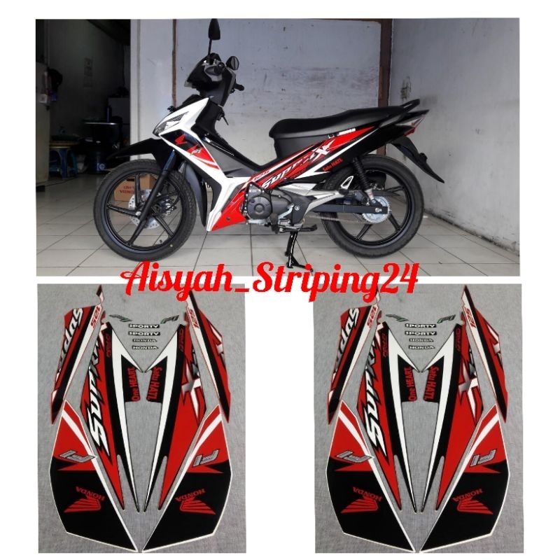 stiker striping honda supra x fi 125 2016