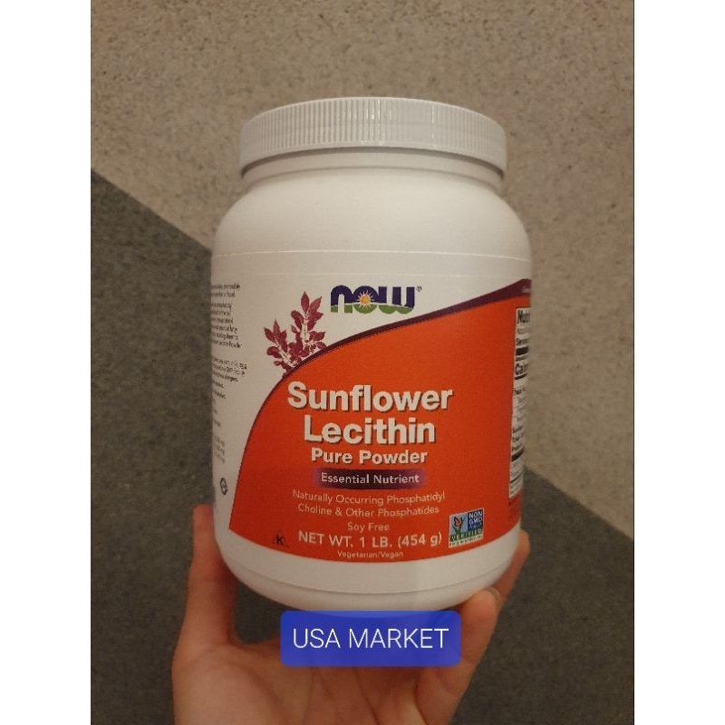Now Sunflower Lecithin Pure Powder 454 gr Essential Nutrient