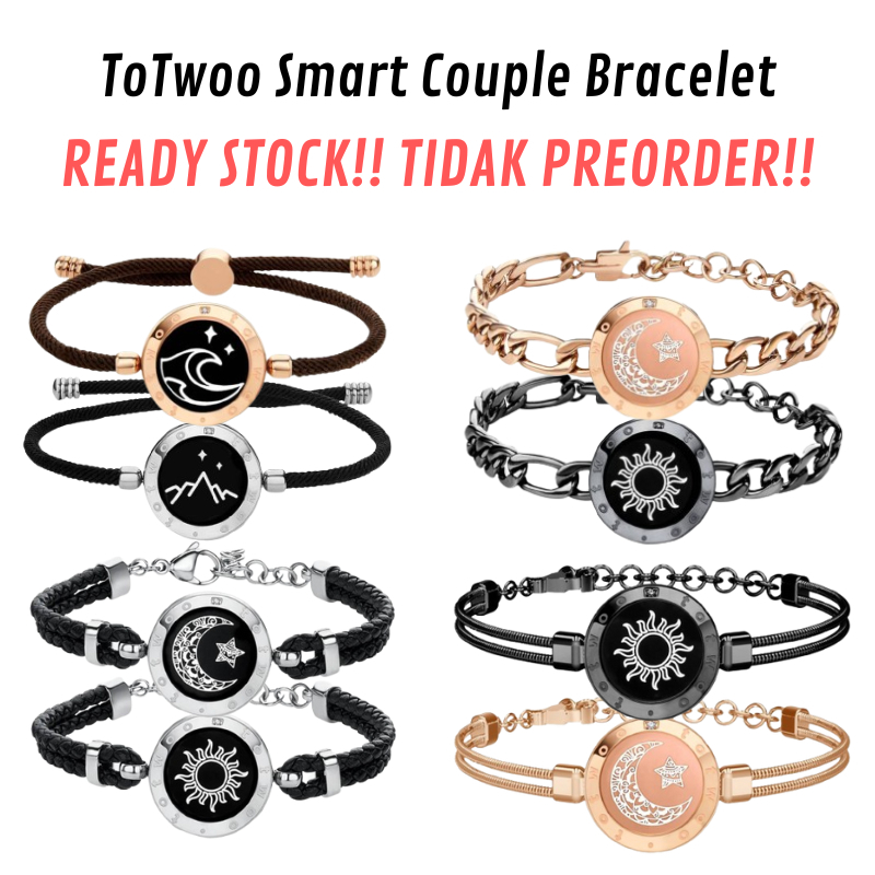 READY STOCK Totwoo To Twoo Smart Long Distance Couple Bracelet Gelang Jarak Jauh Viral LDR