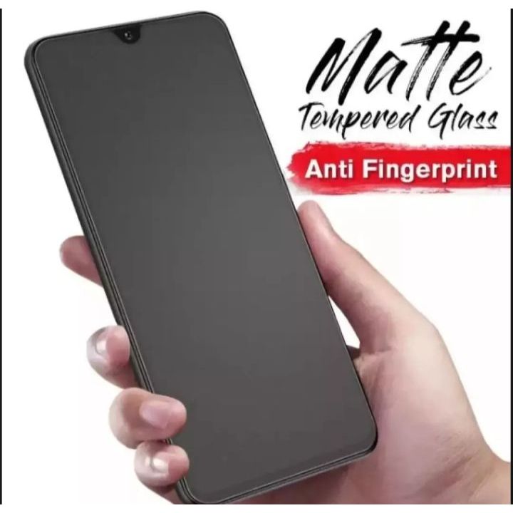 ANTI GORES BLACK MATTE OPPO A3S A5S A5 2020 A9 A15  A16E A7 F9 TEMPERED GLASS HITAM FULL LAYAR
