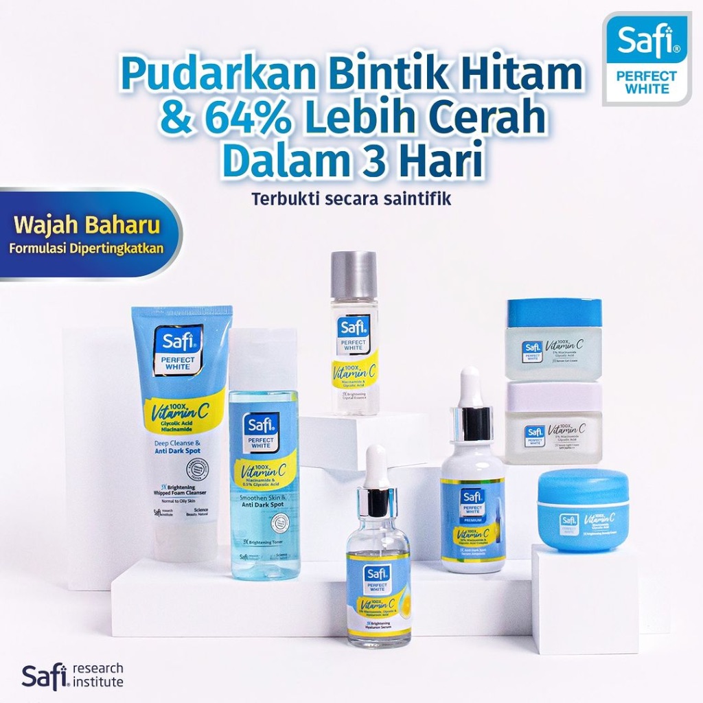 Paket Safi Perfect White Brightening Mencerahkan Kulit Kusam Flek Hitam Bekas Jerawat Safi Malaysia